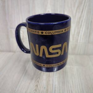 Nasa Space Shuttle Atlantis Columbia Discovery Endeavor Coffee Cup Mug Blue